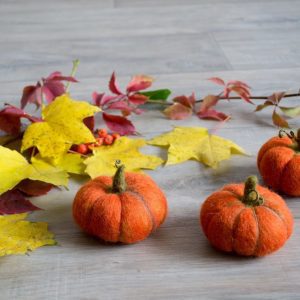 Тыква на Halloween (шерсть. валяние.)