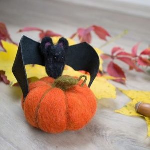 Декор тыква методом валяния Halloween