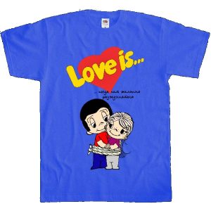 Футболка синяя для подарочного набора love is...