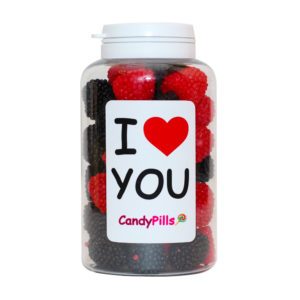 I love you. I love. Баночка конфет. Подарок на день влюбленных