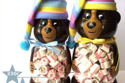 Натуральная карамель в баночках. Карамель в баночке мишка.