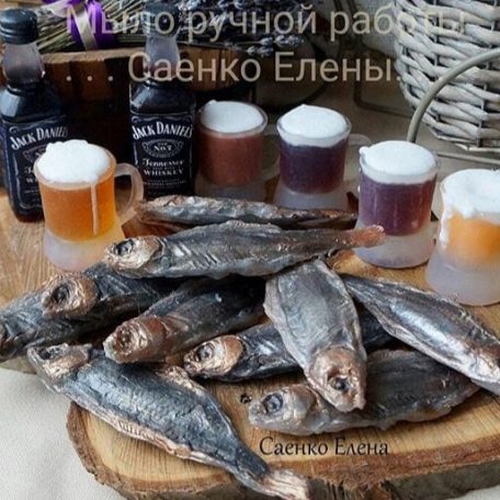Мило ручної роботи "рибка з пивом" подарунковий набір для чоловіка, що подарувати чоловікові на День народження