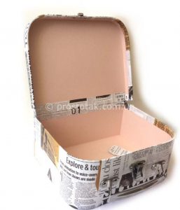Коробка чемодан для подарков (Газета)
