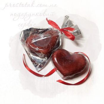 Валентинка сердце на День закоханих виготовлена із мила
