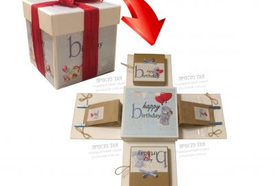 Коробка куб 20x20x20 cm із розпашними сторонами