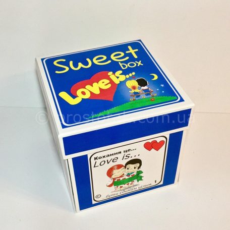Подарунок для дівчині в коробці куб  Love is s photo