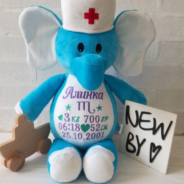 Іграшка з метрикою СЛОНИК лікар