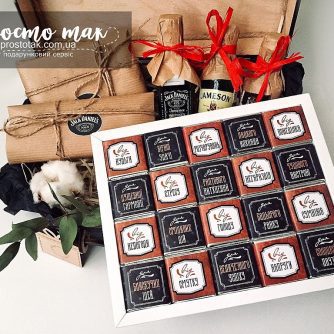 Подарунок із шоколадом "Для чоловіка"<h3><a href="http://prostotak.com.ua/uk/shop/podarunkovi-korobki-uk/dlya-cholovikiv/nabir-spravzhnya-cholovikovi/" rel="noopener noreferrer" target="_blank">Замовити</a></h3>