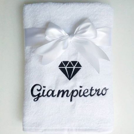 Махровое полотенце с вышивкой логотипа