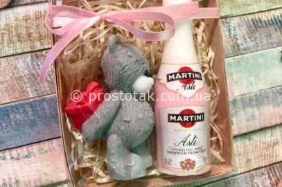 Подарочное мыло мишка Тедди и мартини