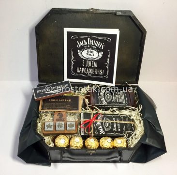 Подарунок чоловіку на день народження набір «Gift black Jack»
