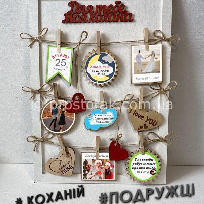 Постер из дерева с фотографиями