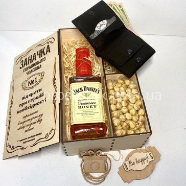 Wooden box "Заначка" Jack Daniels з аксесуарами