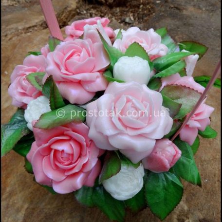 Подарок для девушки корзина роз (мыло)