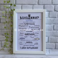 Постер вітальний для чоловіка 35 років