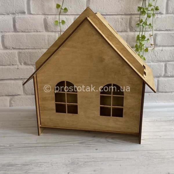 Подарункова коробка дерев'яна у вигляді будиночка