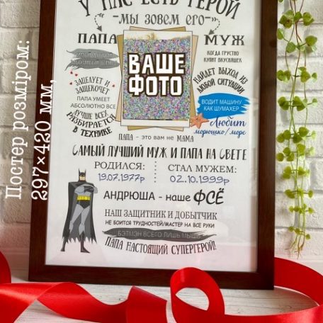 Постер с фотографиями папе мужу на День рождения<h3><a href="https://prostotak.com.ua/ru/product-category/otkrytki/postery/" rel="noopener" target="_blank">Заказать</a></h3>