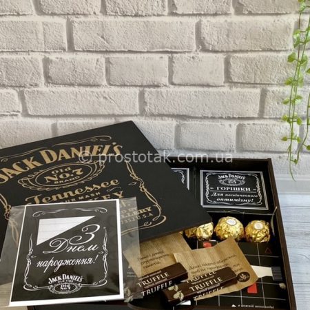 Набор с алкоголем "Jack Daniel's" c шоколадом "Мафія"