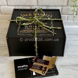 Коробка із гравіюванням Jack Daniel’sдля подарунків 25Х25х10см