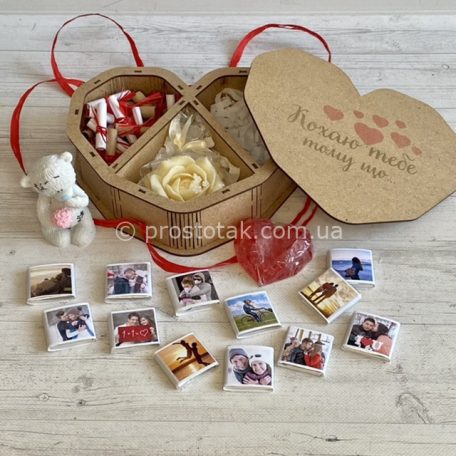 Подарок на Валентина 14 февраля шоколад с фото 