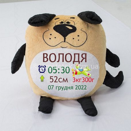  Іграшка собачка для друку на животику іменні подарунки для дітей