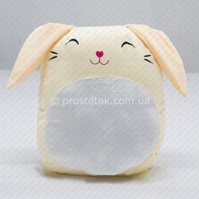 Іграшка подушка для друку на животику зайчик