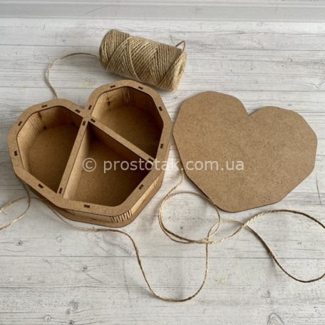 Коробка крафтовое сердце для подарков