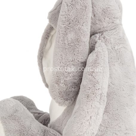 Гигантский кролик серый вислоухий 65см с индивидуальным текстом на животике