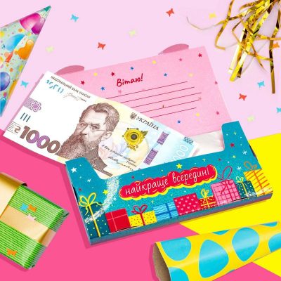 Шоколадний конверт “З Днем народження” дівчині