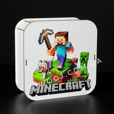 Коробка для подарунків в дизайні №2 “Minecraft”