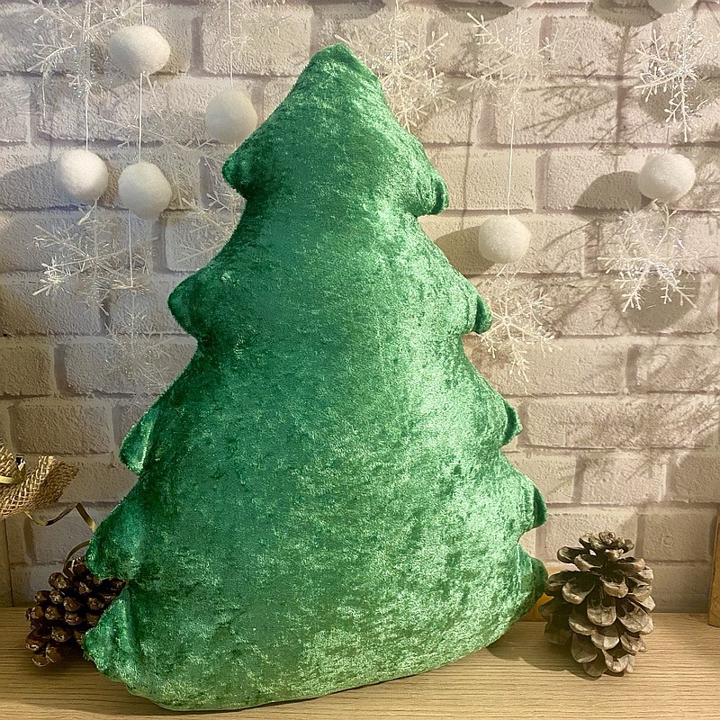 Подушка зелена ялинка із кишенями для подарунків на від Миколая