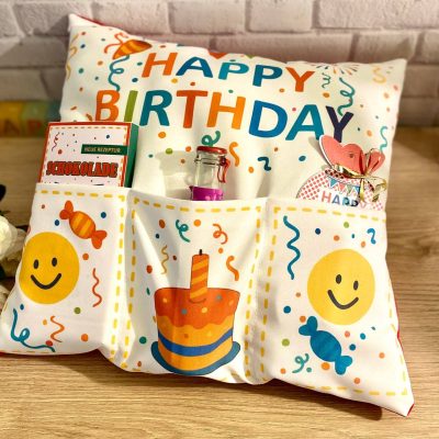 Подушка Happy Birthday подарунок на День народження