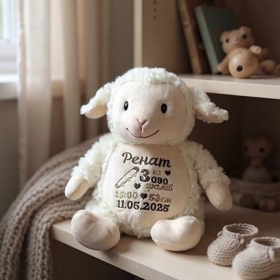 Вишивка на іграшках імен та метрик