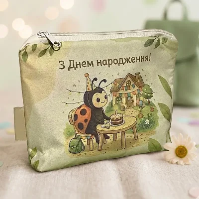 Комплект на день народження із принтом божої корівки (сонечко)